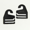 Logotipo personalizado Negro PP / PE colgantes de corbata de plástico etiqueta 6 * 9cm Tamaño