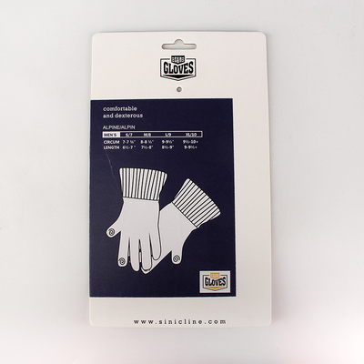 Las suspensiones de papel recicladas de encargo empapelan las suspensiones de la cartulina para los guantes colgantes