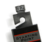 Etiqueta de pegatina impresa logotipo personalizado plástico PE cinturón negro colgador